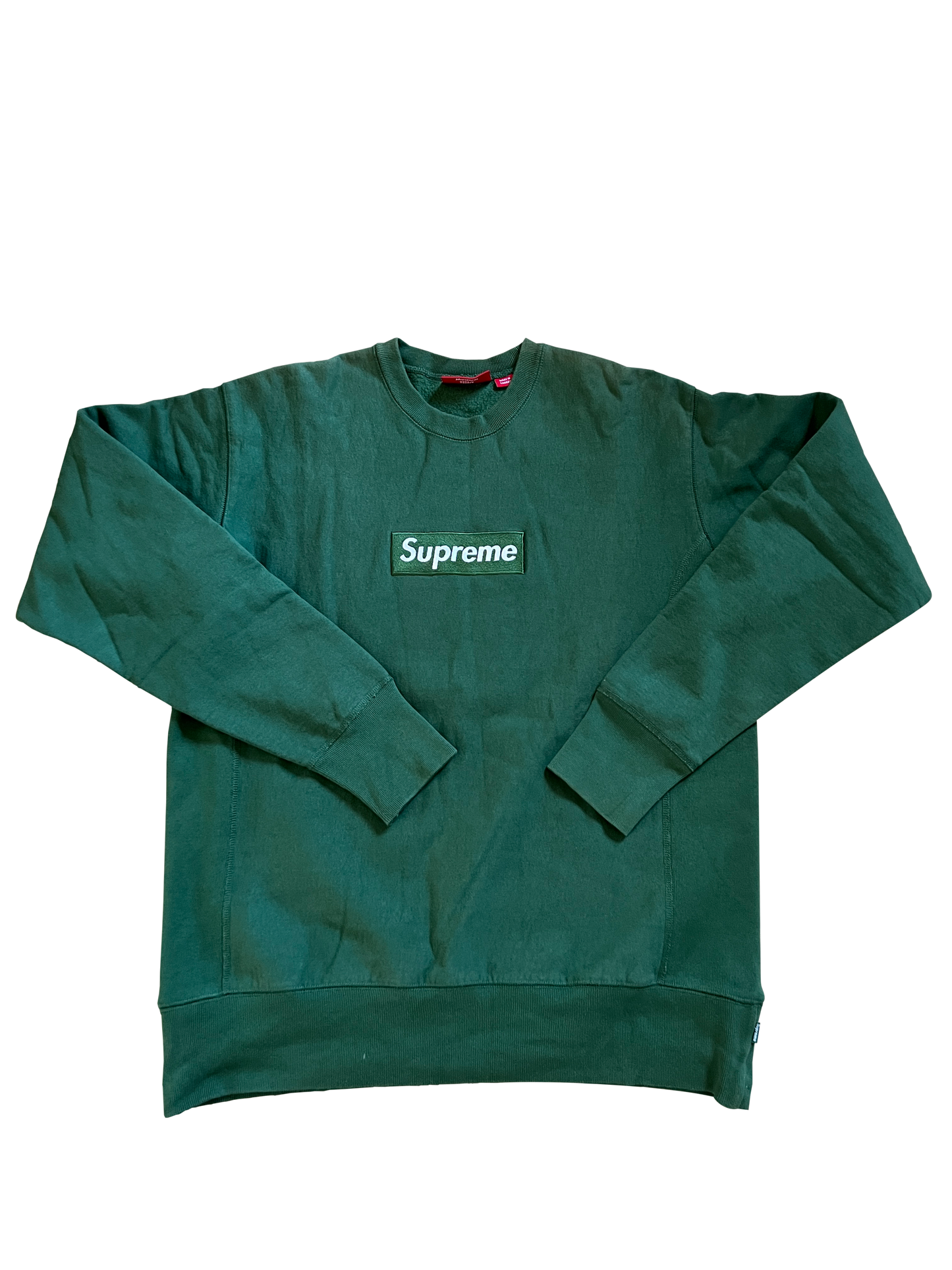 2003 Supreme Green Box Logo Crewneck Sweatshirt